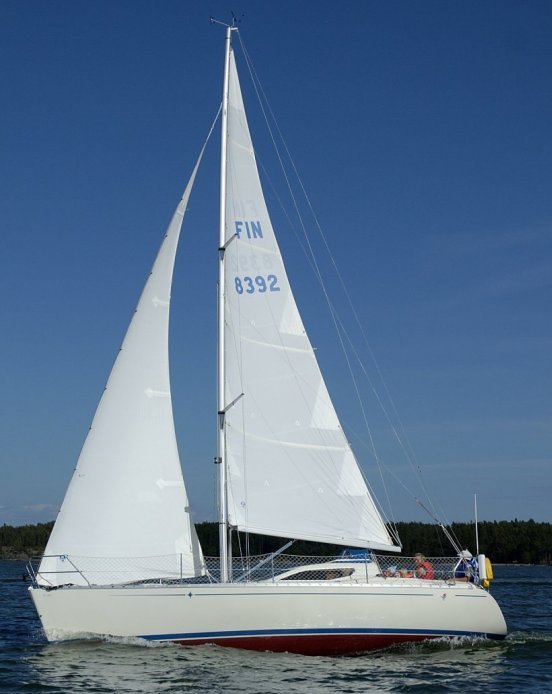 Sunwind 30 sailboat under sail