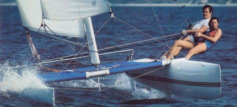 Supercat 20 sailboat under sail