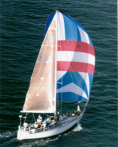Swan 391 sailboat under sail