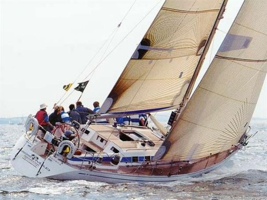 Swan 40 frers sailboat under sail