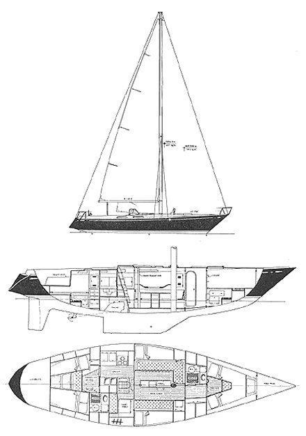 Swan 47 2 ss cb nyyc 48 sailboat under sail