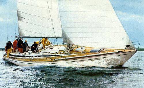 Swan 47 ss sailboat under sail