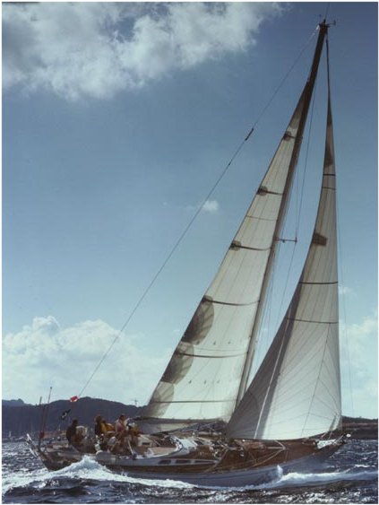 Swan 48 ss sailboat under sail