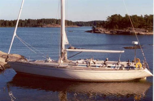 Swan 51 sailboat under sail