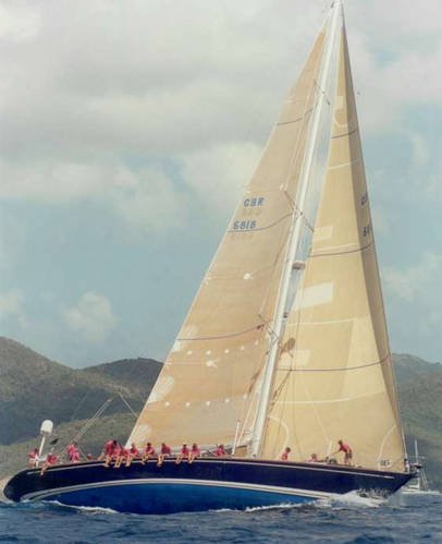 Swan 68 sailboat under sail