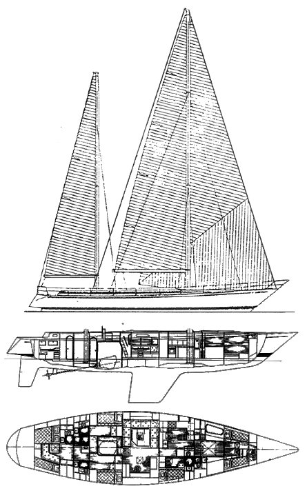 Swan 76 sailboat under sail