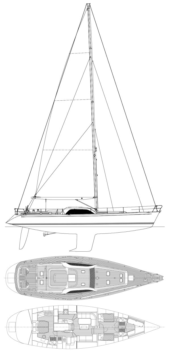 Swan 82 s sailboat under sail