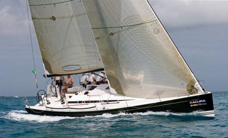 Swan cs42 sailboat under sail