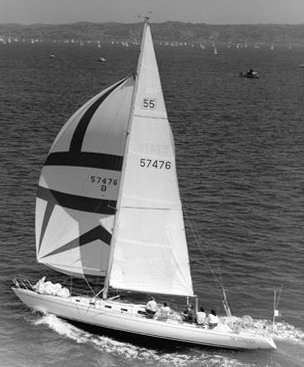 Swede 55 sailboat under sail