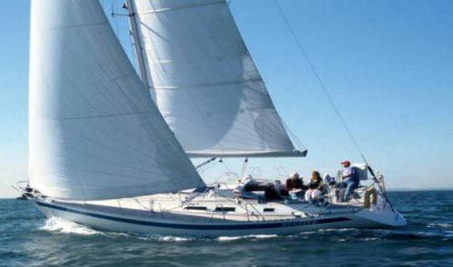 Sweden yachts 390 sailboat under sail