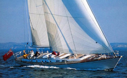 Sweden yachts 70 sailboat under sail