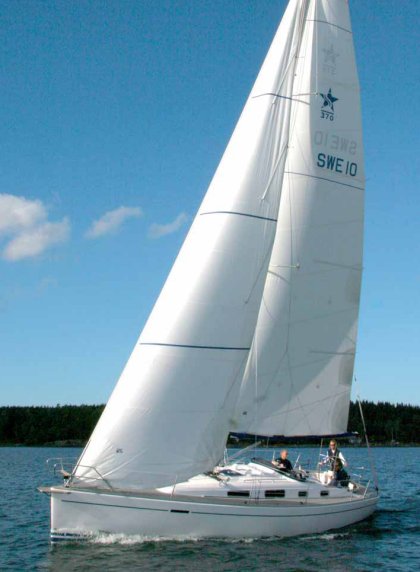 Swedestar 370 sailboat under sail