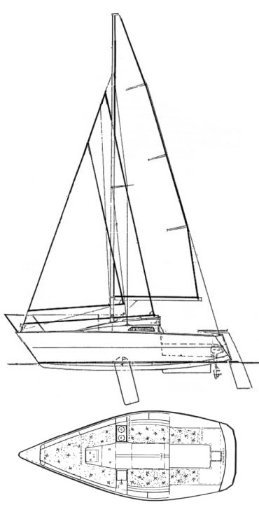 Swift 18 sailboat under sail