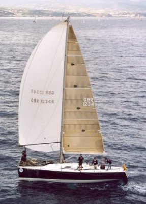 Sydney 36 sailboat under sail