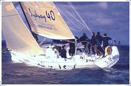 Sydney 40 ac sailboat under sail
