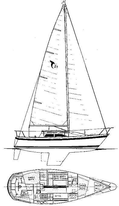 Tanzer 31 sailboat under sail