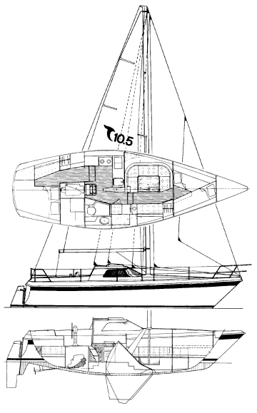 Tanzer 105 sailboat under sail