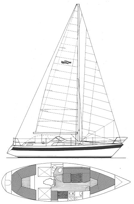 Targa 101 sailboat under sail