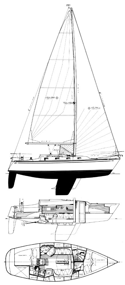 Tartan 31 piper sailboat under sail