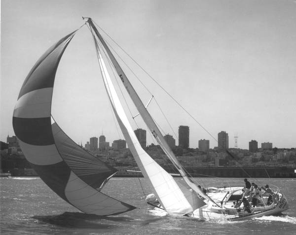 Tartan 41 sailboat under sail