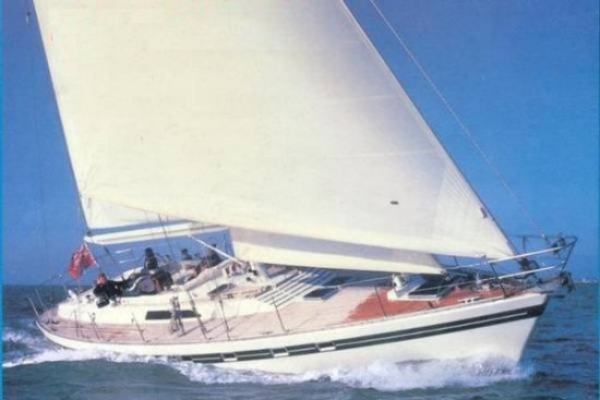 Tayana 55 sailboat under sail