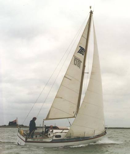Thompson 24 sailboat under sail
