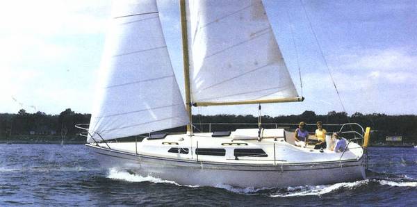 Ticon 30 sailboat under sail