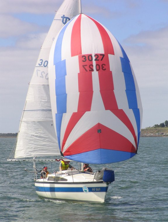 Timpenny 770 sailboat under sail