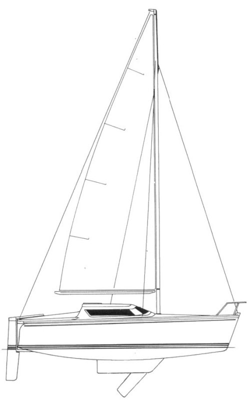 Tonic 23 cb jeanneau sailboat under sail