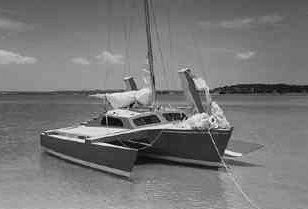 Trailertri 18 sailboat under sail