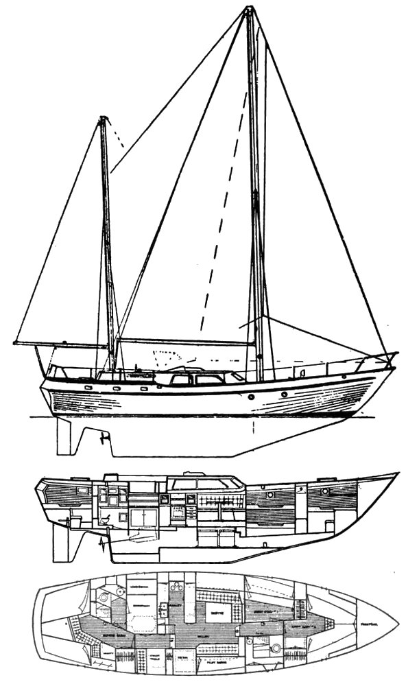 Transpac 49 sailboat under sail