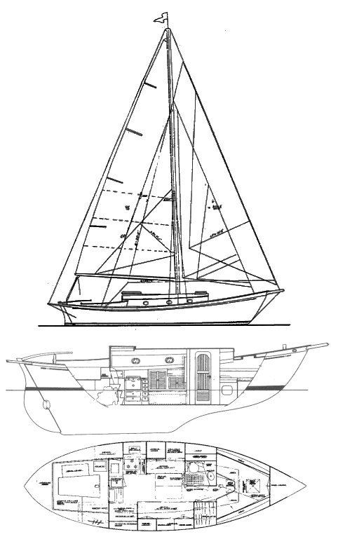 Traveller 32 sailboat under sail