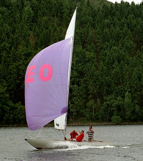 Trias sailboat under sail