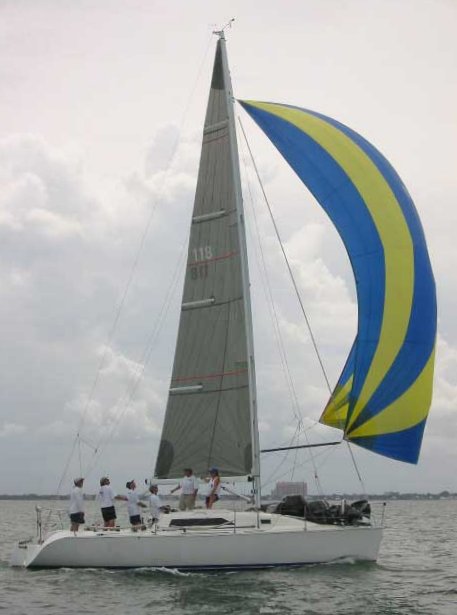Tripp 33 sailboat under sail