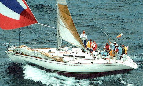 Tripp 37 sailboat under sail