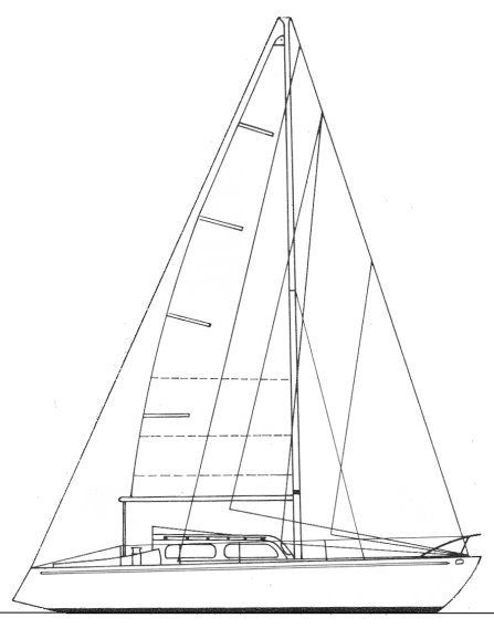 Triskel sailboat under sail