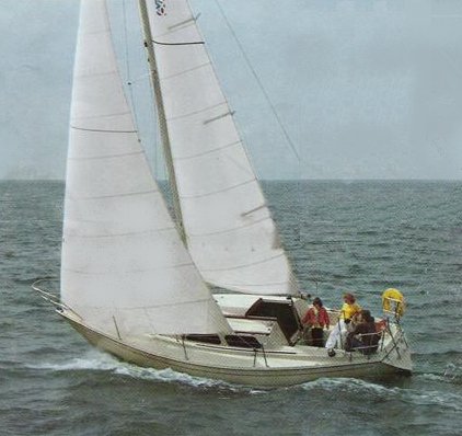 Us 30 sailboat under sail