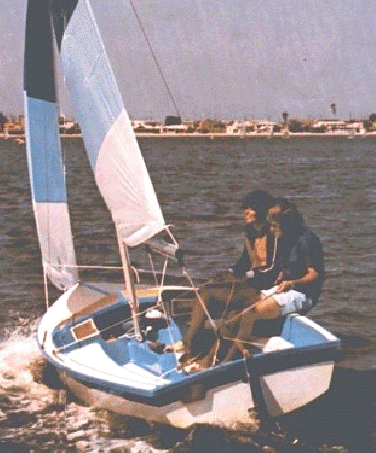 Vagabond 14 sailboat under sail