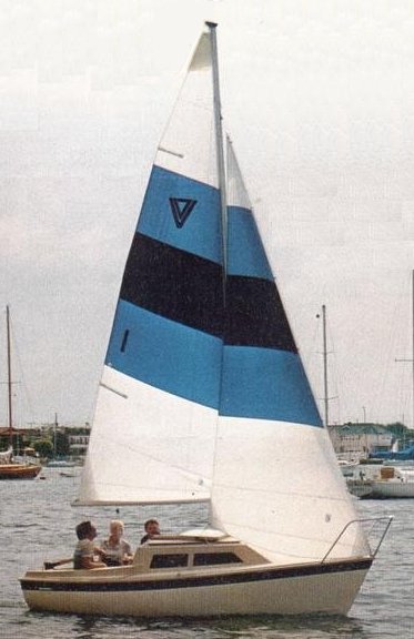 Vagabond 17 sailboat under sail