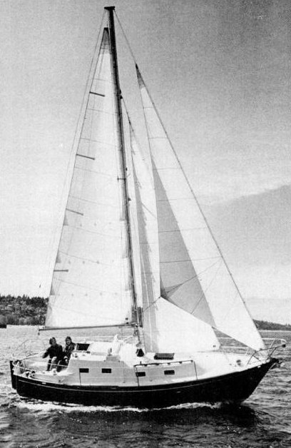 Vancouver 27 sailboat under sail