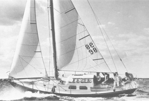 Vanguard 33 pearson sailboat under sail