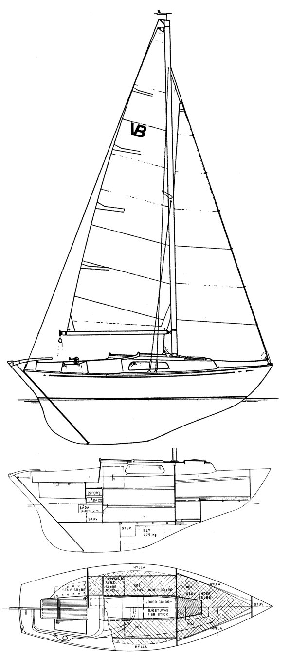 Vastbris sailboat under sail