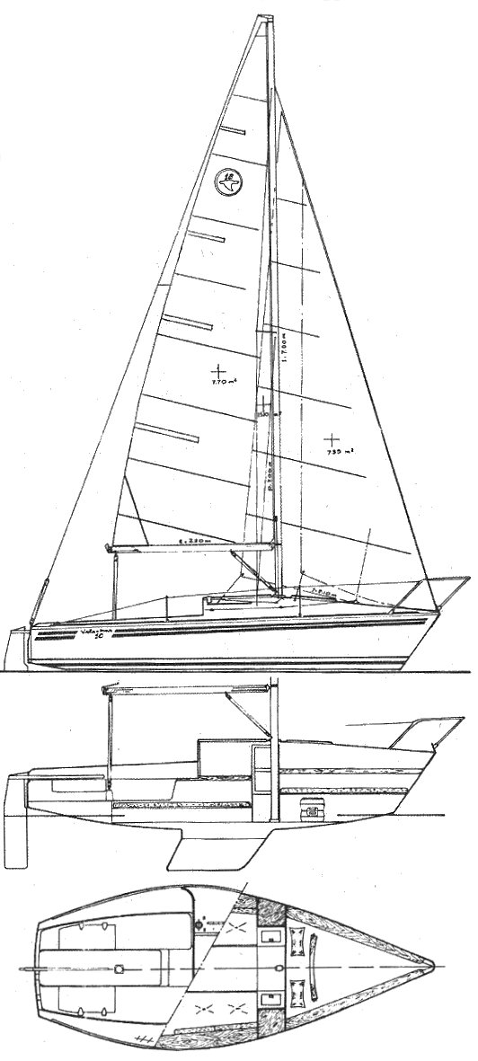 Velamar 18 sailboat under sail