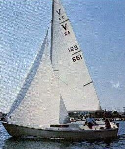 Venture 2 24 sailboat under sail