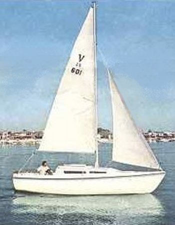 Venture 25 sailboat under sail