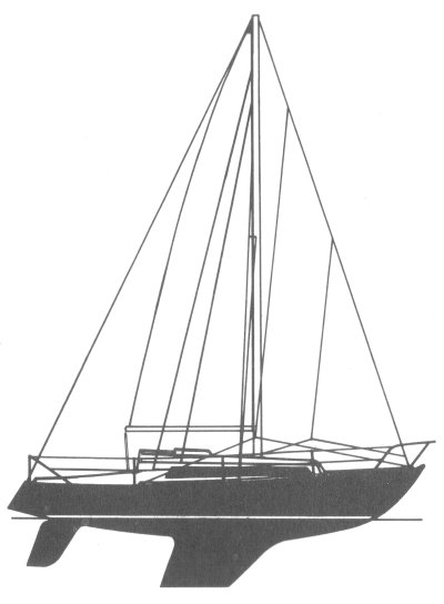 Verl 27 sailboat under sail
