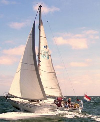 Victoire 34 sailboat under sail