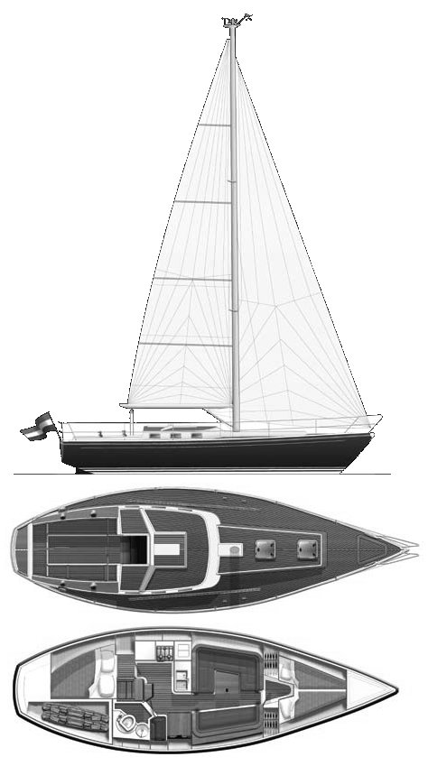 Victoire v35 sailboat under sail