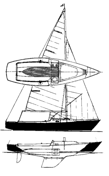 Viking 22 sailboat under sail