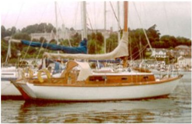 Viking 30 buchanan sailboat under sail